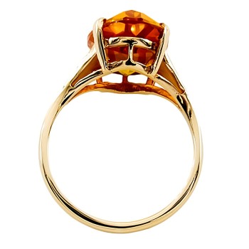 9ct gold Citrine Ring size K